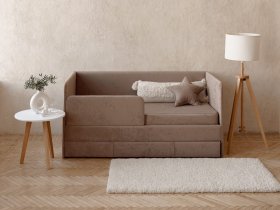 Диван-кровать Happy (капучино) в Татарске - tatarsk.mebel-nsk.ru | фото