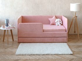 Диван-кровать Happy (коралловый) в Татарске - tatarsk.mebel-nsk.ru | фото