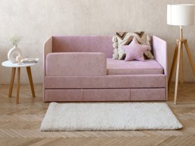 Диван-кровать Happy (розовый) в Татарске - tatarsk.mebel-nsk.ru | фото