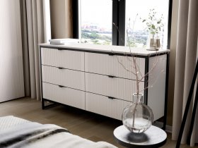 Комод 6 ящиков Нора (персидский жемчуг) в Татарске - tatarsk.mebel-nsk.ru | фото