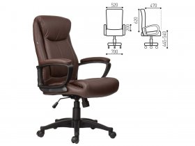 Кресло офисное BRABIX Enter EX-511, коричневое в Татарске - tatarsk.mebel-nsk.ru | фото
