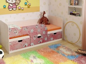 Кровать детская с ящиками 1,86 Минима Hello Kitty в Татарске - tatarsk.mebel-nsk.ru | фото