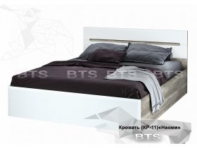 Кровать двуспальная 1,6 м  Наоми КР-11 в Татарске - tatarsk.mebel-nsk.ru | фото