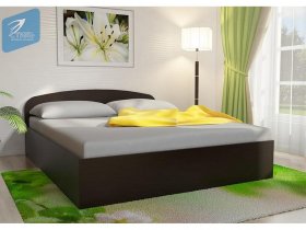 Кровать двуспальная 1,6м с подъем. мех. (венге) в Татарске - tatarsk.mebel-nsk.ru | фото