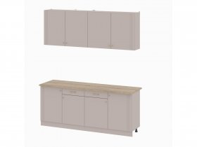 Кухонный гарнитур 2,0м Одетта (меланж/дуб сонома) в Татарске - tatarsk.mebel-nsk.ru | фото
