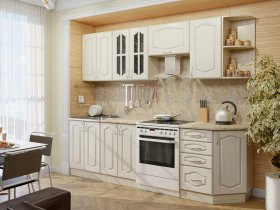 Модульная кухня Классика-1 (дуб молочный) в Татарске - tatarsk.mebel-nsk.ru | фото