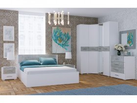 Модульная спальня Бьянка (белый/бетон) в Татарске - tatarsk.mebel-nsk.ru | фото