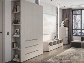 Модульная стенка Люмо (кашемир) в Татарске - tatarsk.mebel-nsk.ru | фото