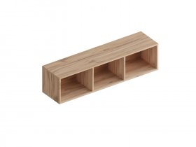 Полка настенная открытая Сицилия (дуб альпийский/тефия) в Татарске - tatarsk.mebel-nsk.ru | фото