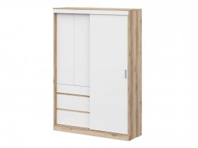 Шкаф-купе (1,5м) Брауни (дуб делано/белый) в Татарске - tatarsk.mebel-nsk.ru | фото