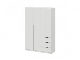 Шкаф трехстворчатый с ящиками ШК-22 (белый) в Татарске - tatarsk.mebel-nsk.ru | фото